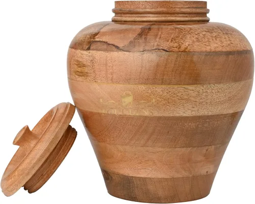 Vista 2 de Urna de madera hecha a mano para cenizas humanas para adultos, capacidad de 200 pulgadas cúbicas, urna funeraria para cenizas, caja de recuerdo