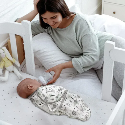 Vista 2 de GLLQUEN BABY Sacos de Dormir Envolventes Orgánicos para Recién Nacidos - Envolturas para Bebés de 0-3 Meses, Paquete de 3 Sacos Envolventes