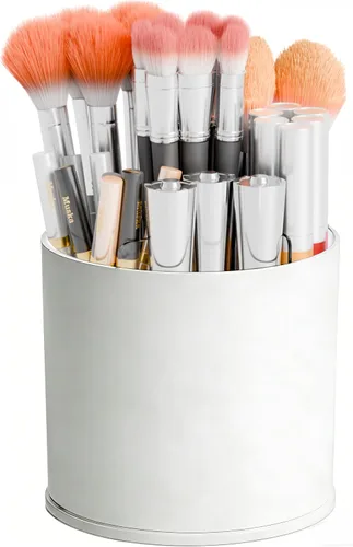 Vista 9 de Yieach Rotating Acrylic Makeup Brush Holder for Vanity,Bathroom Countertop,Round Makeup Brushes Organizer,Spinning Cosmetic Brushes Holder,Make up