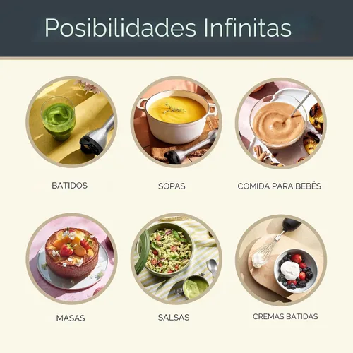 Vista 4 de Vitamix Batidora de inmersión de 2 velocidades + accesorio para batidor, batidora de mano de grado profesional con motor de 350 vatios y hoja