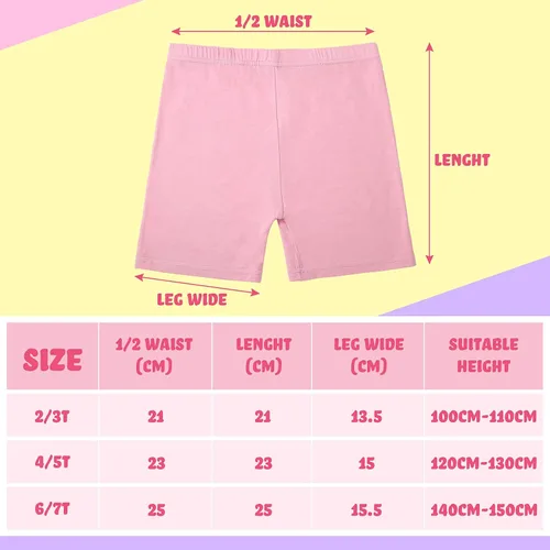 Vista 2 de Boyiee Paquete de 8 pantalones cortos de baile para niñas, pantalones cortos de gimnasia, yoga, pantalones cortos de seguridad activos debajo