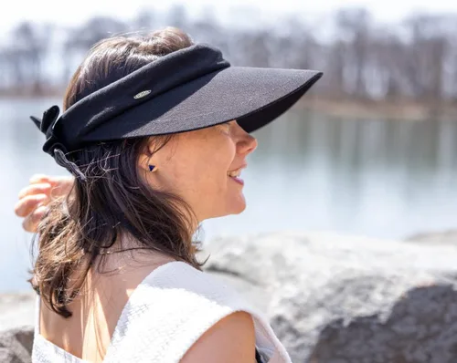 Vista 7 de Scala Sombrero de visera para mujer con ala grande