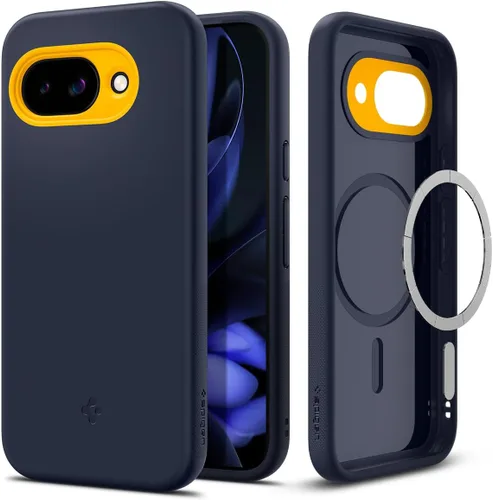 Vista 8 de Spigen para Pixel 9a, Funda Nano Pop MagFit (2025) [Compatible con accesorios MagSafe] - Negro y sésamo (2025)
