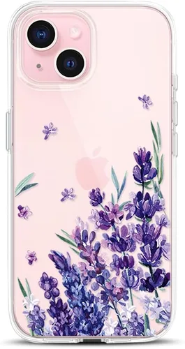 Vista 19 de Compatible con iPhone 15, funda transparente de encaje negro floral a prueba de golpes, parte trasera dura, delgada, bonita funda transparente
