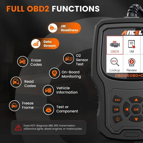 Vista 11 de ANCEL AD530 - Escáner OBD2 para automóvil, lector de código de diagnóstico con definición de código mejorada y gráficos de estado de la batería