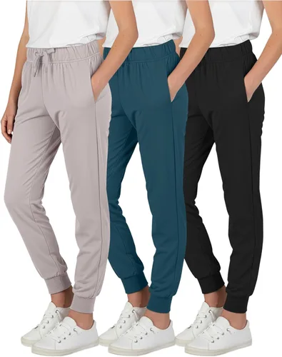 Vista 20 de Real Essentials Paquete de 3: pantalones deportivos casuales para niñas (de 7 a 16 años)