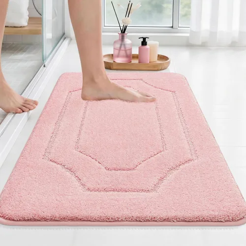 Vista 26 de BEQHAUSE Alfombra de Baño-Antideslizante-Tapete de Baño-Suave y Absorbente-Tapete de Ducha-Tapetes de Baño de Poliéster para Baño Lavables a Máquina