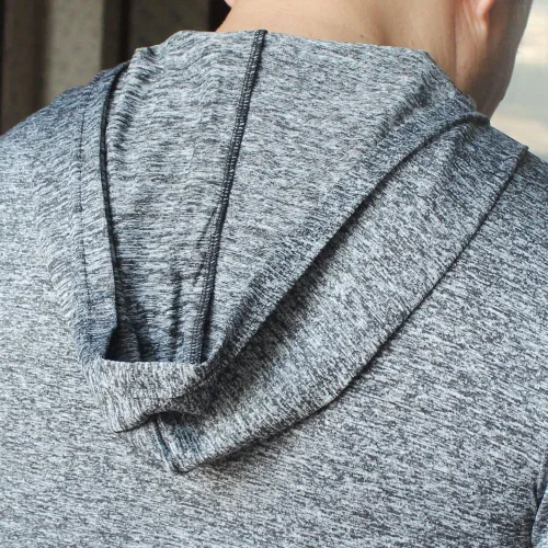 Vista 4 de palglg Sudaderas con capucha para hombre de culturismo, corte ajustado
