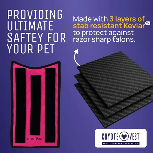 Vista 8 de HawkShield - Almohadilla para CoyoteVest o chaleco de espigas, chaleco de arnés protector para perro, complemento para proteger a tu mascota de aves