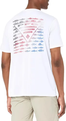 Vista 2 de Columbia Camiseta PFG Triangle Fill Tech de manga corta para hombre