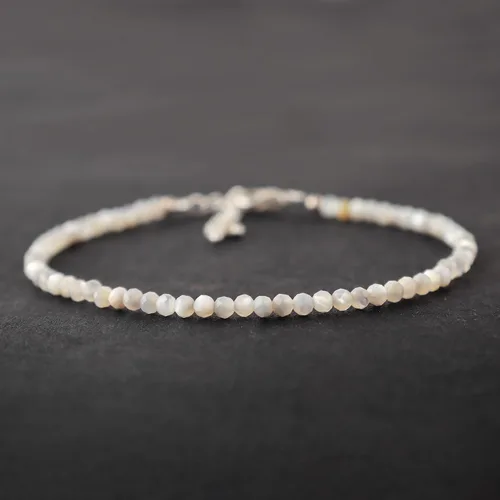 Vista 2 de Pulsera de cuentas de piedras preciosas de 0.118 in