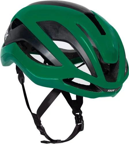 Vista 3 de KASK Elemento - Casco de ciclismo de carretera aerodinámico, grava y montaña, casco de ciclismo de ciclocross verde (Beetle Green)