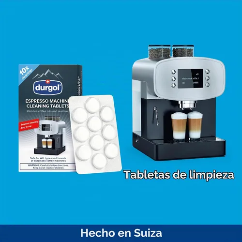 Vista 3 de Durgol Tabletas de limpieza para máquina de café expreso y cafetera, 10