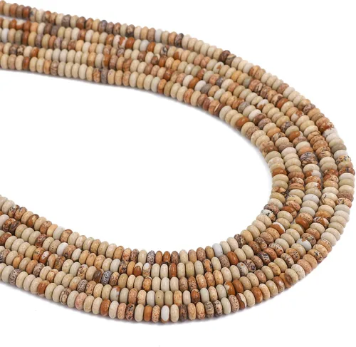 Vista 58 de BEADIA Cuentas Espaciadoras de Jade Natural Africano Planas Redondas Sueltas para Hacer Joyas con Abalorios 3mmx2mm 38cm