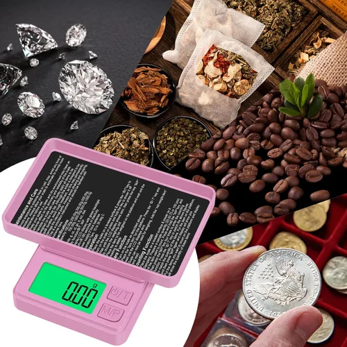 Vista 7 de Diyife exactitud de la escala 0.0004 oz del gramo del bolsillo de Digitaces