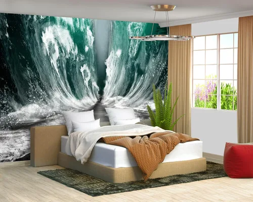 Vista 21 de Papel tapiz espacial 3D para dormitorio, murales de pared extra grandes para sala de estar, 151 x 105 pulgadas (no se puede despegar ni pegar)