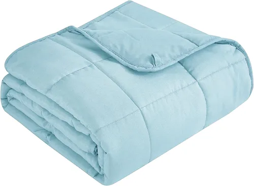 Vista 10 de Topcee Manta con peso (3 libras, 36 x 48 pulgadas), manta refrescante pesada para dormir, se aplica a 20-40 libras, manta suave y gruesa