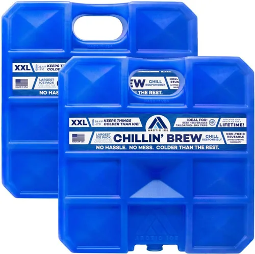 Vista 8 de Arctic Ice Chillin' Brew Series Long Lasting Reusable Ice Pack - Freezes at 28° Fahrenheit - Designed to Keep Beverages Colder Than Ice