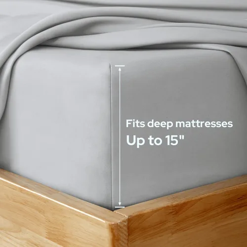 Vista 112 de HOMEIDEAS Sábanas de cama tamaño completo – Juego de 6 piezas (azul aguamarina) – Sábanas de ropa de cama de microfibra cepillada extra suave