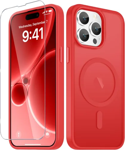 Vista 168 de Funda para Google Pixel 10 Pro XL, cubierta magnética mate, color negro Fit for MagSafe, Screen Protector included, Shockproof Military Grade