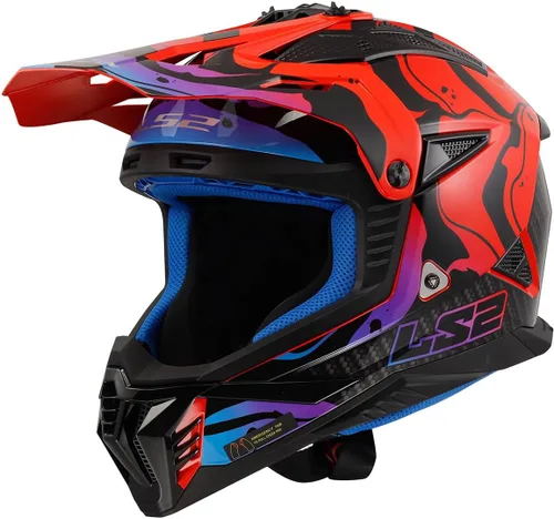 Vista 7 de LS2 Helmets Gate II - Casco integral para motocicleta MX Negro mate