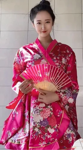 Vista 6 de Elibelle Juego de calcetines de seda plegables de seda para mujer, estilo kimono de anime japonés