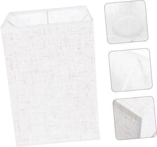 Vista 7 de VILLCASE Pantalla de lámpara de lino, cubierta rectangular de lino para lámpara de suelo, cubierta de luz de mesa para dormitorio, sala de estar