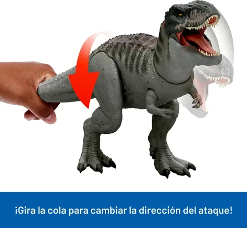 Vista 5 de Mattel JCH02 Jurassic World Rebirth Power Devour Tyrannosaurus Rex Figura de dinosaurio