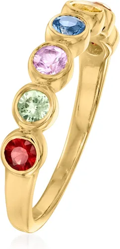 Vista 3 de Ross-Simons Anillo de zafiro multicolor de 1.10 quilates en oro de 18 quilates sobre ley, Piedra preciosa, zafiro