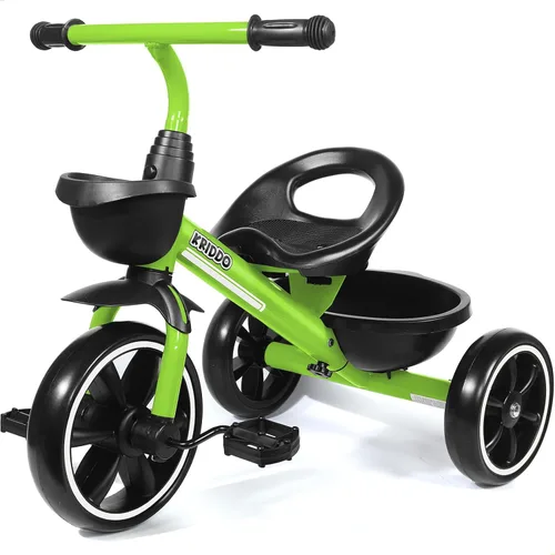 Vista 17 de KRIDDO - Triciclo para niños de 2 a 5 años - Regalo para niños pequeños - Negro