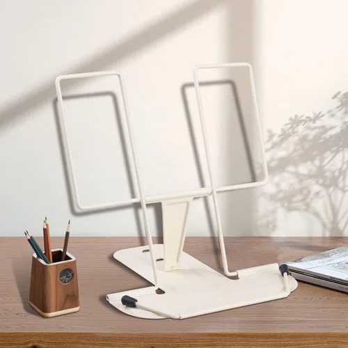 Vista 11 de Honagu Soporte para libros de lectura, soporte ajustable para libros, soporte para documentos, soporte resistente para recetas, libros de texto