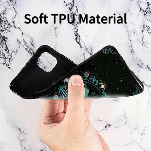 Vista 4 de Rossy Funda para teléfono Galaxy A13 5G para Samsung A13 5G 2022 con patrón de mariposa azul artístico para mujeres y hombres, funda delgada y suave