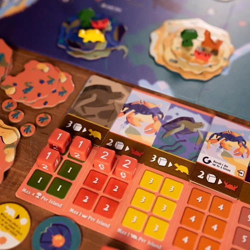 Vista 5 de Emerge - Juego de mesa - Explora nuevas islas y ecosistemas de investigación, juego de estrategia de rodamiento de dados, juego familiar para niños
