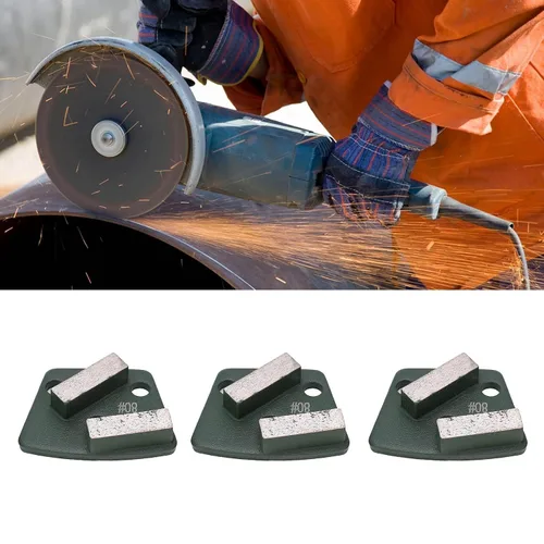 Vista 7 de Estink 3 piezas Trapezoidal de pulido de pisos de hormigón trapezoidal, grano 80 2 dientes largos, compatible con amoladoras de piso y amoladoras