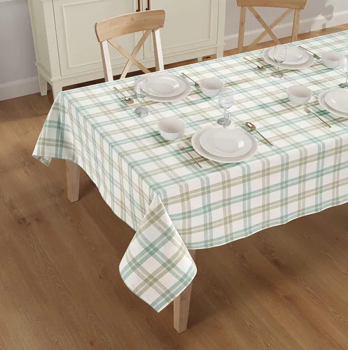 Vista 37 de Mantel de mesa rectangular - Cubierta de mesa - Algodón con costura mitrada - Fundas de mesa a cuadros para cocina, comedor, bodas, decoraciones