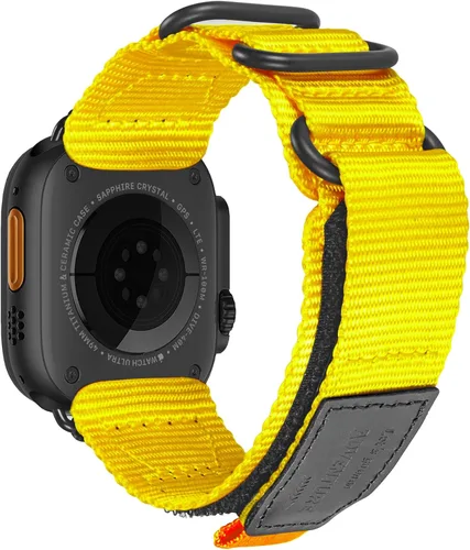 Vista 12 de Correa de nailon resistente compatible con Apple Watch, para iWatch 42/44/45/38/40/41/1.929 in, correa militar para Ultra 1/2 Series