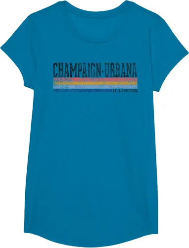 Vista 51 de clásico 1980s estilo champaign-urbana Illinois T Shirt, hombre 2XL, Blanco