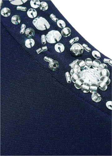 Vista 4 de Alex Evenings Vestido tipo chaqueta de 2 piezas para mujer con ribete de lentejuelas