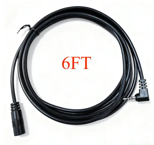 Vista 7 de Cable de extensión de cámara de visión trasera de 0.098 pulgadas (6 pies más grueso), cable de extensión de cámara de respaldo de 90 grados, cable