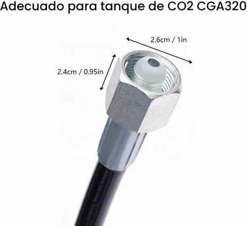 Vista 4 de Pistola de niebla de mano de CO2 para tanque de CO2 CGA320, máquina de humo con efecto de luces LED, efectos DJ, pistola de humo de niebla de CO2