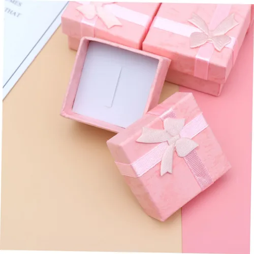 Vista 4 de Holibanna 32 piezas de collar caja de almacenamiento de anillo organizador de regalo de joyería cuadrado caja de joyería pequeña caja de pulsera
