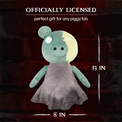 Vista 4 de PIGGY ZomPiggy - Juguete de peluche con ojos iluminados y sonidos, 13 pulgadas