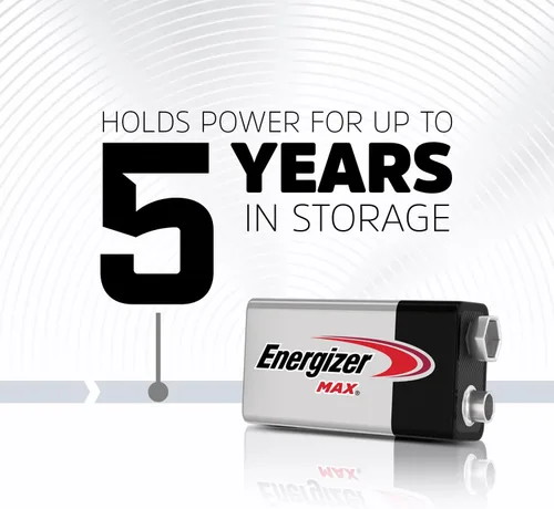 Vista 6 de Energizer - Pilas alcalinas MAX 9V, 9 voltios (paquete de 4), el empaque puede variar