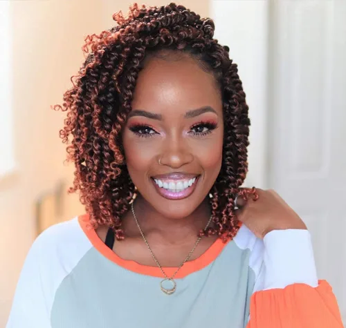 Vista 48 de TOYOTRESS Tiana Passion Twist Hair – 6 pulgadas, 2 piezas de trenzas de ganchillo pretrenzadas color negro natural, extensiones de cabello sintético