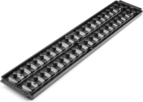 Vista 30 de TEKTON 3/8 Pulgadas de accionamiento x 8 Pulgadas de riel de enchufe, 10 clips (negro) OSR11210 Fabricado en EE. UU