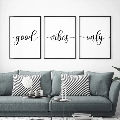Vista 13 de NATVVA Pósteres de lienzo blanco y negro con texto en inglés "Eat Pray Love", impresiones artísticas de 3 piezas con marco interior de madera