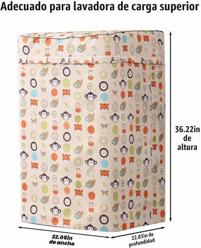 Vista 2 de Cubierta de carga superior para lavadora, cubierta impermeable para secadora con cremallera, a prueba de polvo, al aire libre, funda protectora