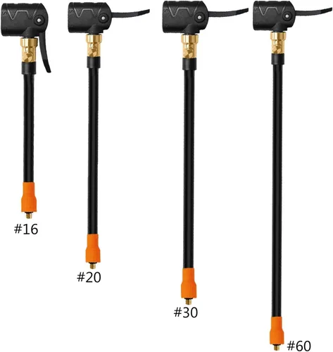 Vista 4 de Tubo de extensión de accesorios de compresor de aire de manguera extendida con adaptador de portabrocas de aire, manguera infladora de neumáticos No
