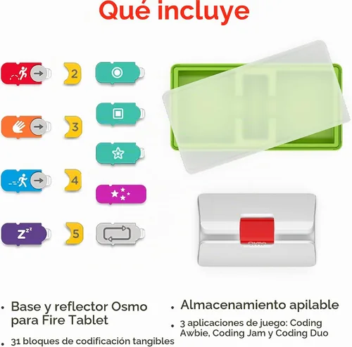 Vista 5 de Osmo - Kit de inicio de codificación para tablet Fire - 3 juegos educativos de aprendizaje Edades 5-10+ - Aprende a codificar, fundamentos