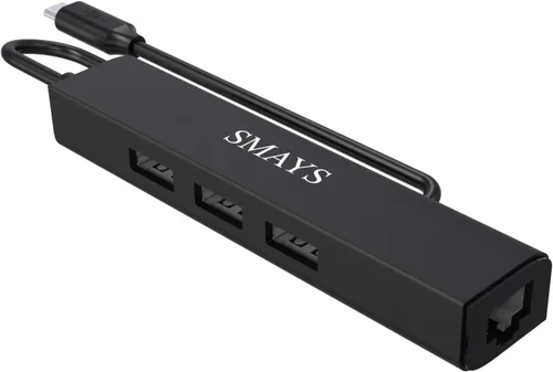 Vista 6 de OTG Adaptador Ethernet USB compatible con Roku Express 4K+ 2021 y Fire TV Stick Streaming Media Player - Micro USB a 3 puertos USB Hub con LAN